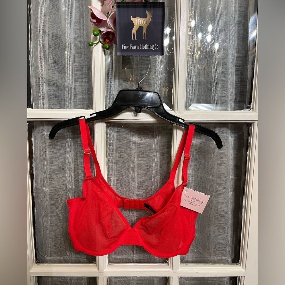 NWT Smart & Sexy Mesh Underwire Red Bra